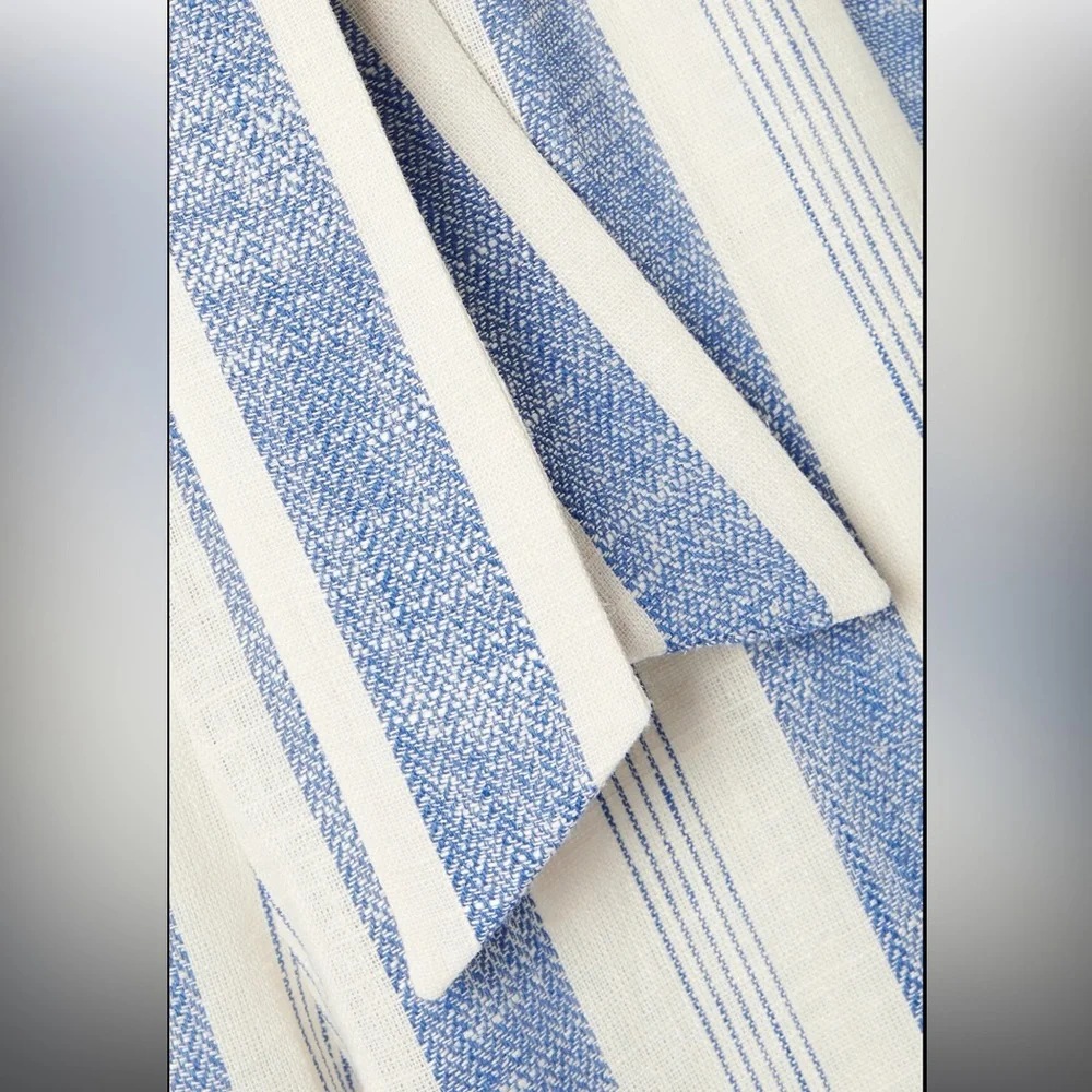 Alice + Olivia Marty Belted Striped Linen-Blend Jumpsuit - Picture 7 of 16